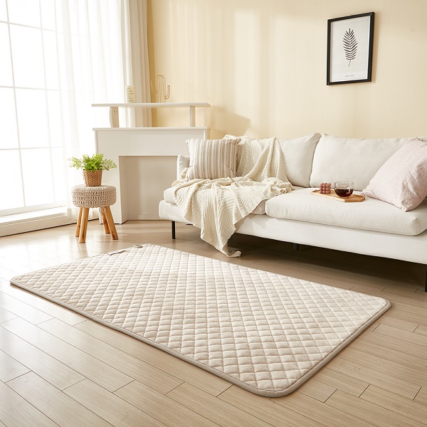 [휴라이즈] 더후끈 EMF탄소매트(극세사)_미니싱글 베이지